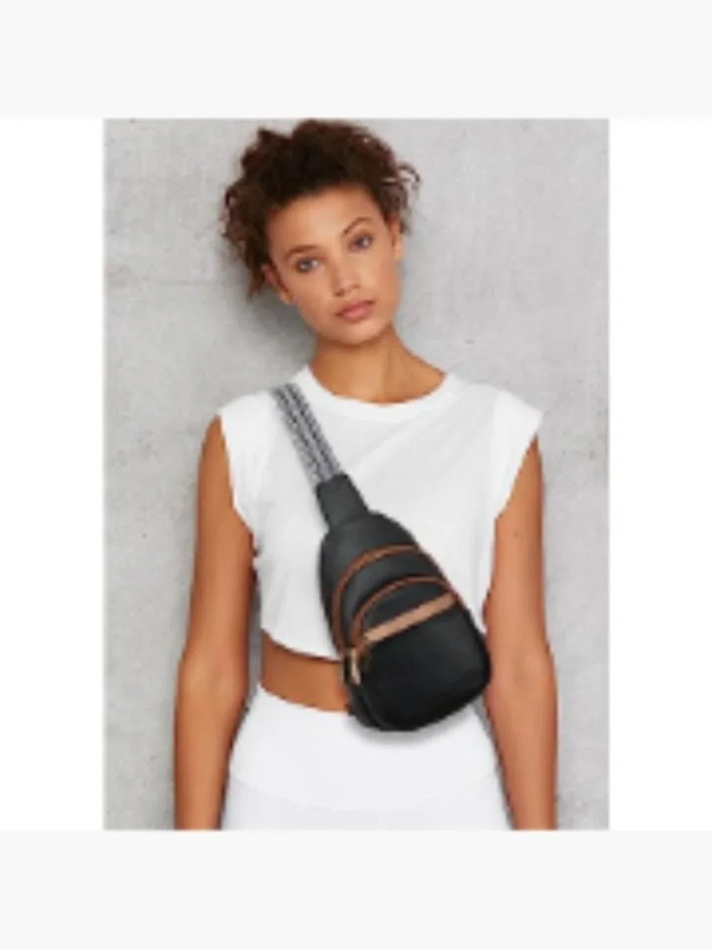 PU Leather Crossbody Sling Bag with RFID Blocking Pockets